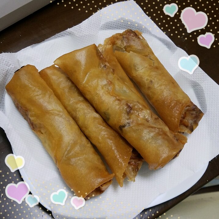 キャベツでかさまし ボリューム春巻き レシピ 作り方 By ナーさん 楽天レシピ